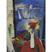 Untitled by Carlos J Hahn, Still life oil on board signed lr rt and from an Eastchester estate, sold May 2025