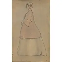 Costume Design by Duncan Grant, Pencil and watercolor on paper, sold Feb 2025