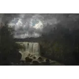 Florence Pfeiffer, After the Storm'- Waterfall Landscape, Oil on canvas