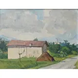 Luigi Lucioni, Italian Road, Oil on board