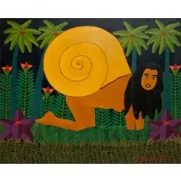 Salnave Philippe-Auguste, Snail Woman, Oil on board