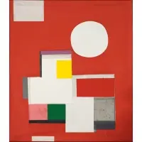 Norio Azuma, Impression Red, Serigraph in colors on canvas