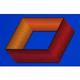 Richard Anuszkiewicz, Blue II, Screen Print on panel mounted onto screen print