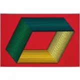 Richard Anuszkiewicz, Red II, Screen Print on panel mounted onto screen print