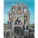 Georges Spiro, La Renaissance, Verso: Signed, dated, and dedication on canvas