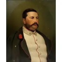 Portrait of an Austro-Hungarian Military Officer by Mikolaj Strzegocki, Oil on canvas, sold Feb 2025