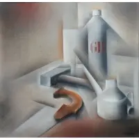 Radko Mašata, Still life with Tools, Pastel