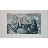 Roberto Matta, Composition, Etching and aquatint in colors on paper