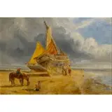 William J. J. C. Bond, Beached Boats, Oil on board
