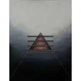 Senén Ubiña, Untitled (pyramids), Mixed media on canvas