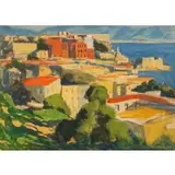 Frank S. Herrmann, Naples, Italy, Gouache on board