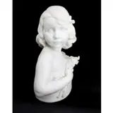 Pietro Canonica, Untitled, White marble sculpture of a child