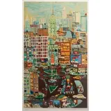 Ralph Fasanella, Empire State Building, Silkscreen