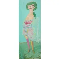 Portrait of a Woman by Chen Yi., Oil on canvas, sold Dec 2024