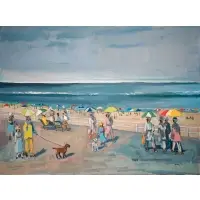 Kling, Promenade, Oil on canvas