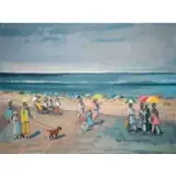 Kling, Promenade, Oil on canvas