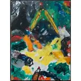 Aristodimos Kaldis, Landscape, Oil on artist board
