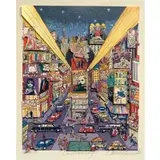 Charles Fazzino, On Broadway, 3-D serigraph
