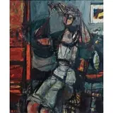 Woman Combing Hair by Zygmunt Menkes, Oil on canvas, sold Dec 2024