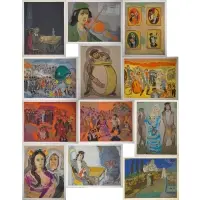 Emmanuel Mané-Katz, Stempenious de Cholem Aleikem, Colored lithographs on paper