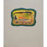 Obeisance for Biko by Vincent Smith, Gouache with collage, sold Dec 2024