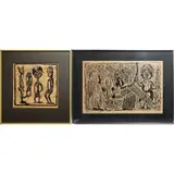 Fertility by Ademola Olugebenfola, Two Woodcuts:(i) 'Fertility', 1968, sold Dec 2024