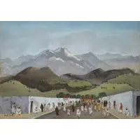 Adolf Dehn, Afghan Street, Watercolor on paper