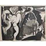 Pablo Picasso, Picador et Danseuse (From the Toros Suite), Lithograph on Velin d'Arches paper
