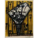 Bernard Buffet, Flowers, 1954, Colored lithograph on woven paper
