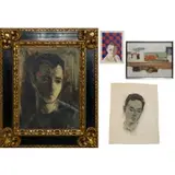 Robert Harvey, Portrait of James Harwood, Oil on board