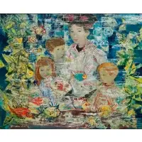 Emilio Grau Sala, L'Aquarium (Women and Children), 1966, 1966.Oil on canvas