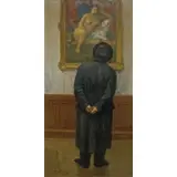 Tully Filmus, Museum Visitor, Oil on canvas