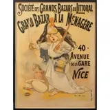 Firmin Bouisset, Grand Bazar a la Menagere, Nice, Colored lithographic poster