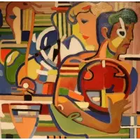 NOM VOLTARI by Pasquale Monaco, Oil on canvas, signed, sold Jan 2025