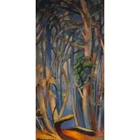 Trees by Pasquale Monaco, Oil on canvas, signed, sold Jan 2025