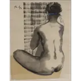 Dao Thanh Duy, Untitled, Ink and color on paper and signed upper left