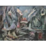 Ruth Lewis, Pasqual Abaj Mountain, Oil on canvas, signed Ruth Lewis