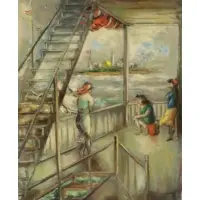 Storm Signals by Ruth Lewis, Oil on canvas, sold Jan 2025