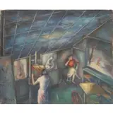 Ruth Lewis, My Reluctant Model, Oil on canvas