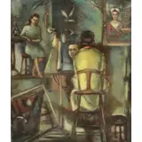 Ruth Lewis, Artists Studio, Oil on canvas