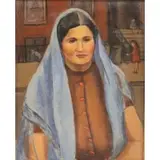 Ruth Cohen, Woman In Scarf, Oil on canvas