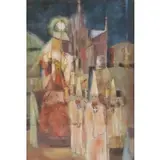 Ruth Lewis, KKK, Oil on canvas, signed Ruth Lewis