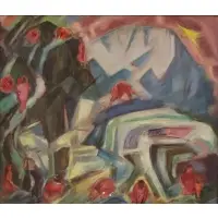 Ruth Lewis, Santiago Atitlan, Oil on canvas, signed Ruth Lewis