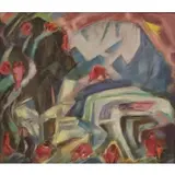 Ruth Lewis, Santiago Atitlan, Oil on canvas, signed Ruth Lewis