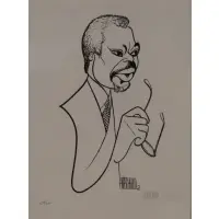 Al Hirschfeld, Portrait of Adnan Kofi