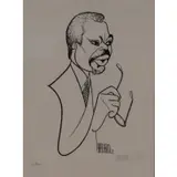 Al Hirschfeld, Portrait of Adnan Kofi