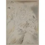 Jules Pascin, Cendrillon (Cinderella, The Stepsisters), Possibly scratched signed and inked within print lower left