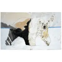 James Gortner, Polar Bear, Mixed Media on canvas