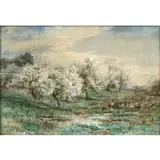 Arthur Parton, Apple Orchard in Blossom