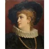 Anton Ebert, Ready for the Ball, Oil on panel